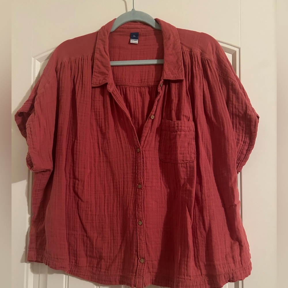 Old navy cropped linen top